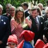Le prince Guillaume de Luxembourg et la princesse héritière Stéphanie étaient en visite à Differdange le 9 mai 2014