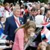 Le grand-duc héritier Guillaume de Luxembourg et la grande-duchesse héritière Stéphanie étaient en visite à Differdange le 9 mai 2014