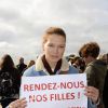 Léa Seydoux - Marche de femmes pour appeler à la libération de jeunes filles enlevées par le groupe Boko Haram au Nigeria. Place du Trocadéro à Paris le 13 mai 2014.