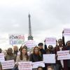 Elsa Zylberstein, Géraldine Nakache, Lisa Azuelos et Léa Seydoux - Marche de femmes pour appeler à la libération de jeunes filles enlevées par le groupe Boko Haram au Nigeria. Place du Trocadéro à Paris le 13 mai 2014.