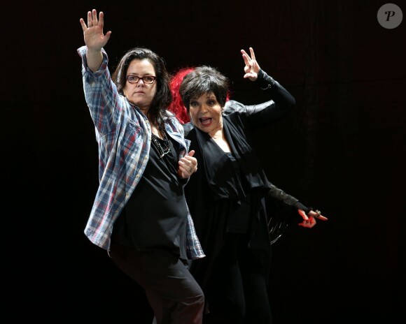 Rosie O'Donnell et Liza Minelli au concert de Cher à New York, le 8 mai 2014.