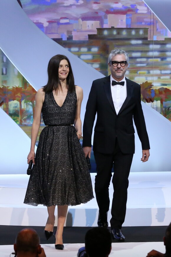 Chiara Mastroianni et Alfonso Cuaron - Cérémonie d'ouverture du 67ème festival international du film de Cannes, le 14 mai 2014.