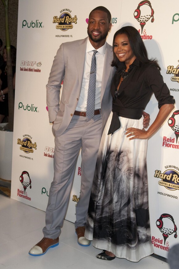 Dwyane Wade et Gabrielle Union lors du dîner Reid and Fiorentino Call of the Game à Hollywood, le 15 mars 2014