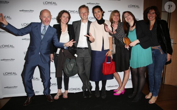 Jean-Paul Salomé, Isabelle Giordano et toute l'équipe UniFrance - Soirée du 65e anniversaire de UniFrance films avec L'Oréal à l'hôtel Martinez durant le 67e Festival du Film de Cannes le 15 mai 2014