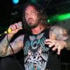 Tim Lambesis, chanteur du groupe metalcore As I Lay Dying, à Manchester le 15 octobre 2012.