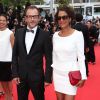 Pierre-Francois Martin-Laval et sa compagne lors de la montée des marches du film Saint Laurent et l'hommage au cinéma d'animation, durant le Festival de Cannes le 17 mai 2014