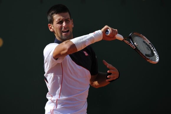 Novak Djokovic lors de sa demi-finale du Monte-Carlo Rolex Masters à Monaco le 19 avril 2014