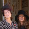 La princesse Caroline de Hanovre et sa fille Charlotte Casiraghi - La famille princiere de Monaco au balcon du palais lors de la cérémonie militaire à Monaco. Le 19 Novembre 2012.