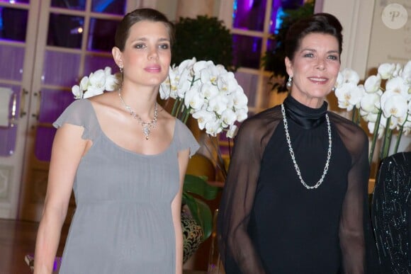 Charlotte Casiraghi enceinte, La Princesse Caroline de Hanovre - Diner de gala des 50 ans de l'association AMADE Mondiale à l'hôtel Hermitage à Monaco le 4 octobre 2013
