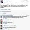 Message sur Facebook dans lequel Brian "Head" Welch de Korn annonce qu'il est hospitalisé (20 mai 2014)