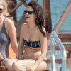 Exclusif - La belle Rachel Bilson profite du soleil en bikini pendant ses vacances avec son petit-ami Hayden Christensen à Cancun au Mexique le 12 avril 2014. La star affiche déjà un baby-bump