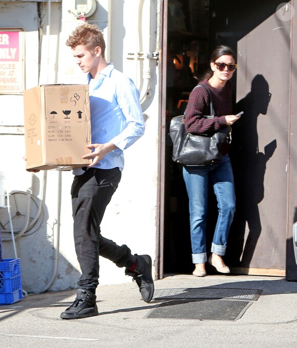 Rachel Bilson et son petit ami Hayden Christensen sortent d'un magasin de luminaires a North Hollywood, le 29 janvier 2014. 