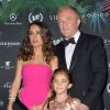 Salma Hayek avec son mari François-Henri Pinault et leur fille Valentina - Soirée 'Libanaise' en l'honneur de la présentation du film "Le Prophète" produit par Salma Hayek à Cannes, le 17 mai 2014