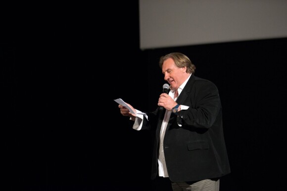 Gérard Depardieu lors de l'hommage au cinéma d'animation lors du 67e Festival du film de Cannes le 17 mai 2014