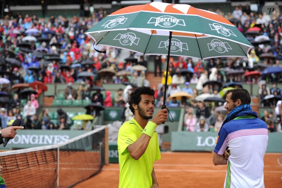 Laurent Lokoli lors de la journées des Enfants de Roland-Garros, à Roland-Garros, le 24 mai 2014 à Paris