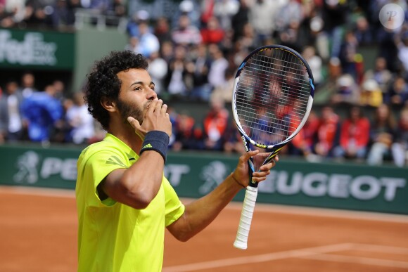 Laurent Lokoli lors de la journées des Enfants de Roland-Garros, à Roland-Garros, le 24 mai 2014 à Paris