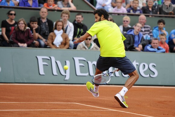 Laurent Lokoli lors de la journées des Enfants de Roland-Garros, à Roland-Garros, le 24 mai 2014 à Paris