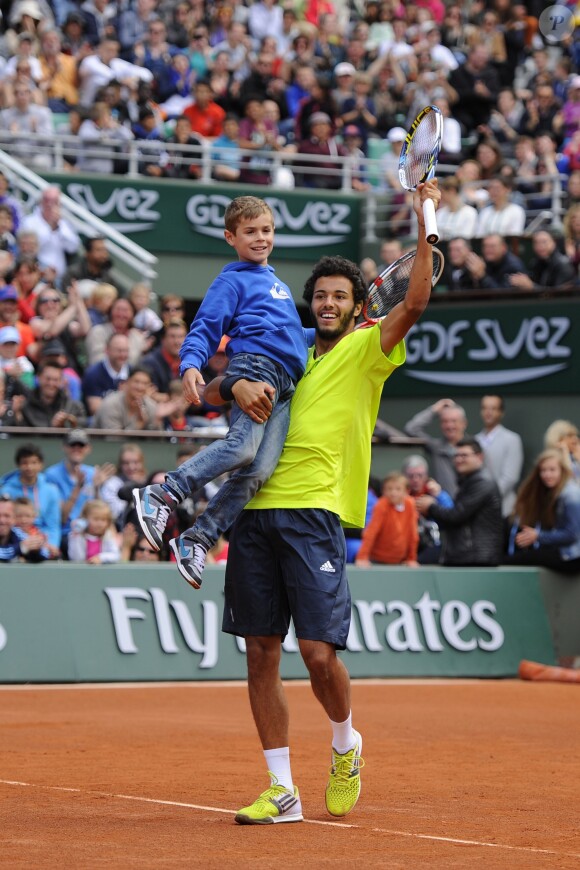 Laurent Lokoli lors de la journées des Enfants de Roland-Garros, à Roland-Garros, le 24 mai 2014 à Paris