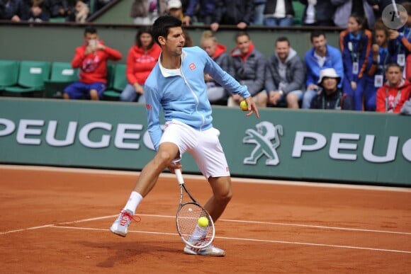 Novak Djokovic lors de la journées des Enfants de Roland-Garros, à Roland-Garros, le 24 mai 2014 à Paris