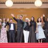 Le jury de la 67e édition : Willem Dafoe, Sofia Coppola, Jia Zhangke, Nicolas Winding Refn, Jane Campion, Leila Hatami, Do-yeon Jeon, Gael Garcia Bernal et Carole Bouquet lors de la dernière montée des marches du Festival de Cannes 2014