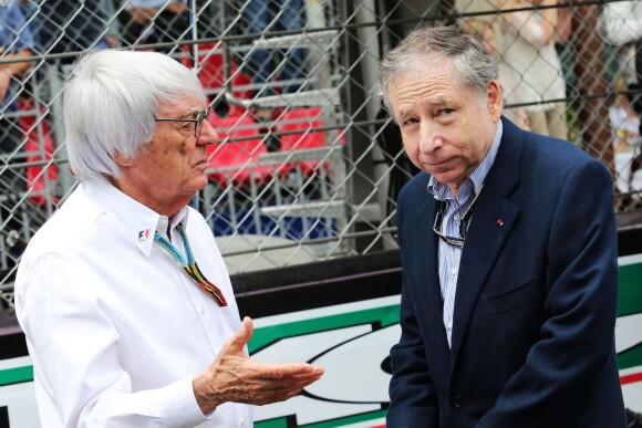Bernie Ecclestone et Jean Todt lors du Grand Prix de Monaco le 25 mai 2014