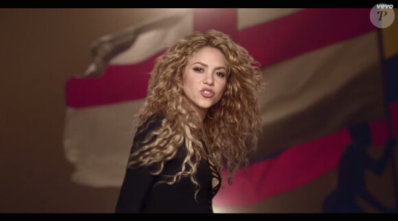 Image du clip "La La La (Brazil 2014)" de Shakira - un clip de Jaume de Laiguana un peu trop inspiré par Woodkid ? Mai 2014.