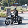 Johnny Hallyday est rentré en moto de Malibu, le 25 mai 2014.
