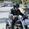 Johnny Hallyday est rentré en moto de Malibu, le 25 mai 2014.