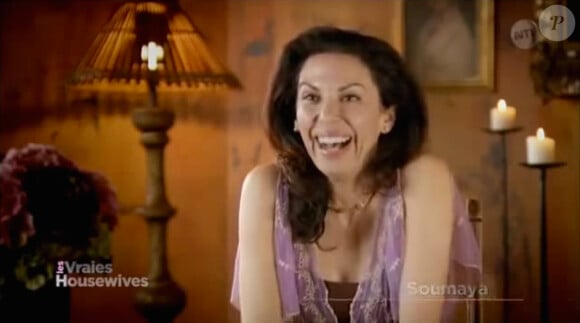 Soumaya Akaaboune dans "Les Vraies Housewives" sur NT1. Emission diffusée au printemps 2013.