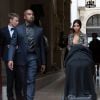 Kanye West, Kim Kardashian et leur fille North à Paris, le 23 mai 2014.