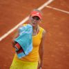 Caroline Wozniacki lors du troisième tour de Roland-Garros, le 2 juin 2012 à Paris