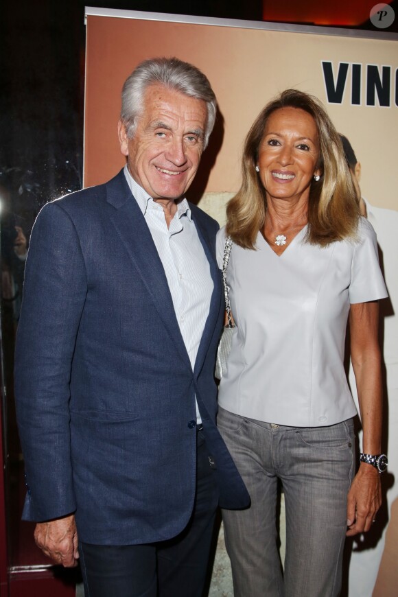 Gilbert Coullier et son épouse Nicole Coullier - Concert de Vincent Niclo sur la scène de l'Olympia à Paris le 28 mai 2014.