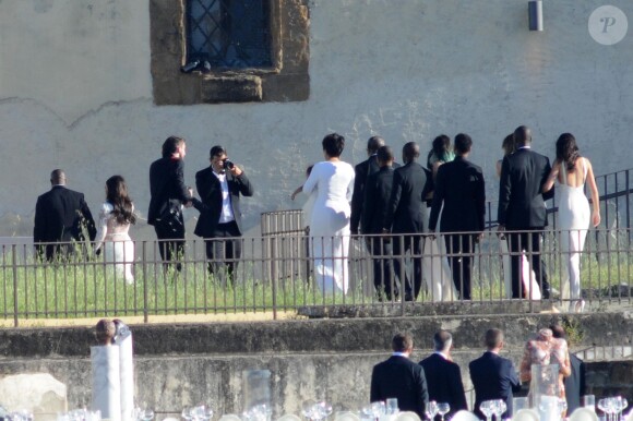 Exclusif - Kim Kardashian, Kanye West et toute la famille au Fort Belvedere à Florence en Italie le 24 mai 2014.