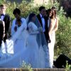 Exclusif - Kris Jenner et North (fille de Kim Kardahian et de Kanye West), Kim Kardashian et Bruce Jenner au Fort Belvedere à Florence en Italie le 24 mai 2014.