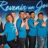 Christine Lemler, Franck Le Hen, Édouard Collin, Rodolphe Sand, David Tournay - Première du spectacle "Revenir un Jour" au Palais des Glaces à Paris, le 13 mai 2014.