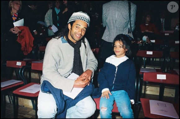 Yelena Noah et son père Yannick Noah en 1995