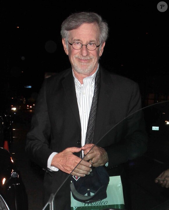 Steven Spielberg au restaurant Madeo à West Hollywood. Le 14 mai 2014.