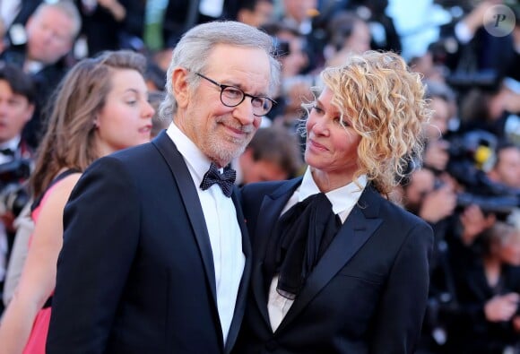 Steven Spielberg et sa femme Kate Capshaw - Montée des marches du film "La Venus à la fourrure" lors du 66e festival du film de Cannes. Le 25 mai 2013.