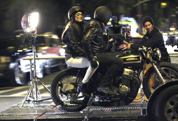 Amber Heard et James Franco sur le tournage de The Adderall Diaries à New York, le 1er juin 2014.