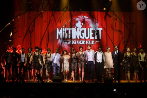 Showcase de la comédie musicale "Mistinguett, reine des années folles" au Casino de Paris, le 3 juin 2014.