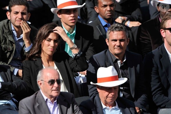 Laurie Cholewa et Richard Virenque à Roland-Garros à Paris, le 4 juin 2014.