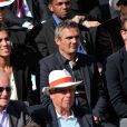  Laurie Cholewa et Richard Virenque &agrave; Roland-Garros &agrave; Paris, le 4 juin 2014. 