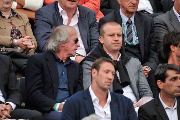 Jacques Laffite et Olivier Panis à Roland-Garros à Paris, le 4 juin 2014.