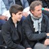 Stéphane Freiss et son fils Ruben à Roland-Garros à Paris, le 4 juin 2014.
