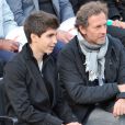  St&eacute;phane Freiss et son fils Ruben &agrave; Roland-Garros &agrave; Paris, le 4 juin 2014. 