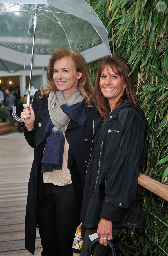 Valérie Trierweiler et Isabelle Chalençon à Roland-Garros à Paris, le 4 juin 2014.