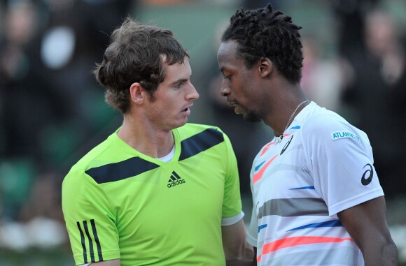 Gaël Monfils et Andy Murray à Roland-Garros à Paris le 4 juin 2014.