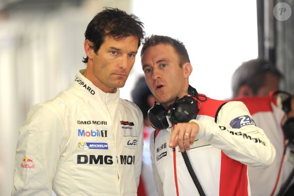 Le pilote Mark Webber lors des essais pour les 24 heures du Mans. Le Mans, le 1er juin 2014.