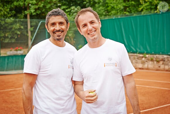 Serge Khalfon et Jean-Philippe Doux lors du Trophée des Personnalités le 3 juin 2014 en marge de Roland-Garros à Paris. 
