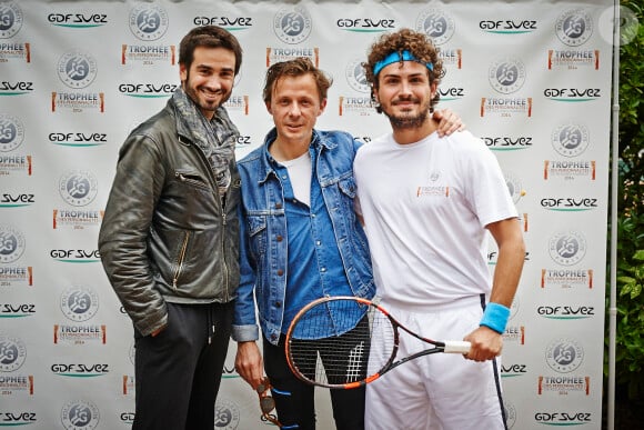 Frédéric Lerner, Martin Solveig et Maxime Musqua lors du Trophée des Personnalités le 3 juin 2014 en marge de Roland-Garros à Paris. 